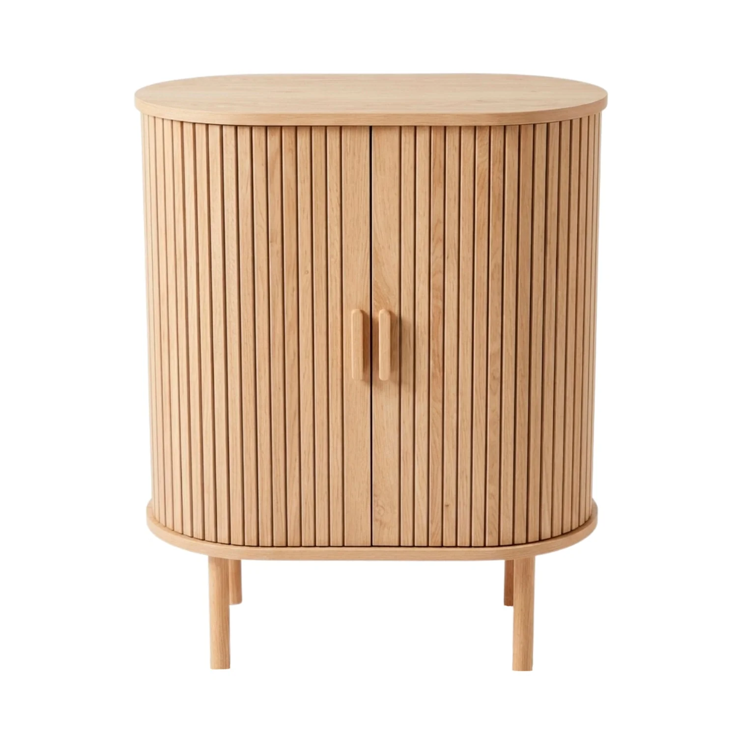 Penelope armoire avec portes tambour en chêne - 70x40x85 cm